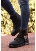 Resim D218 Unisex Kışlık Kar Botu Siyah 
