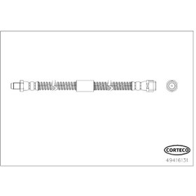 Resim CORTECO 49416131 Fren Hortumu On 465Mm C218 W212 W221 C216 11 (WN358673) 