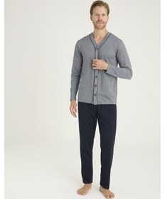 Resim Kly Erkek V Yaka Boy Düğme Pijama 9225-lacivert-l Çok Renkli 