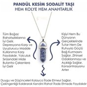Resim Mystic Energy Sodalit Taşi Pandül Ister Kolye Ister Anahtarlık Altın 