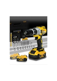 Resim Mager ZY-02 Çelik Madren 10 Pilli 13 mm Darbeli Akülü Vidalama Matkap 