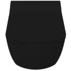 Resim Creavit Eg321 Elegant Rim-off Kanalsız Duroplast Yavaş Kapanan Klozet Kapaklı Kömür Karası Mat Siyah Set Mat Siyah 