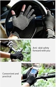 Resim BEALIFE Motosiklet Bar Eldiveni Spor Eldivenleri Unisex Parmaksız Eldivenler kaymaz Naylon Güneş Koruma Eller Aksesuarları Açık 