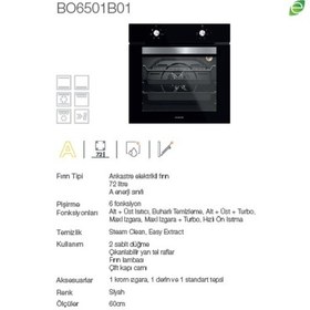 Resim Silverline BO6501B01 - CS5349B01 - 3481 Flam 60 Siyah Ankastre Set 