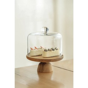 Resim Leo Akasya Standlı Cam Kek Fanusu Ayaklı 28 cm Dev Boy 