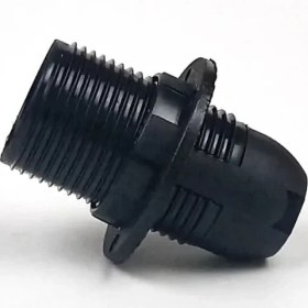 Resim Dekoratif Plastik E-14 Tam Dişli Halkalı Geçmeli Duy Siyah (2 Adet) 