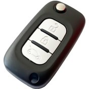 Resim Renault Uyumlu Megane 3 Fluence Anahtar Kabı Kumanda Kabı Metal Logolu 