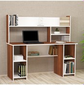 Resim Kalenderdekor1 Kalender Dekor Jimmy-Twins 145 Cm Çalışma Masası Jm03 Beyaz - Ceviz 
