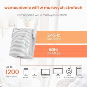 Resim Tenda A18 Kablosuz Ağ Genişletici AC1200 WiFi 