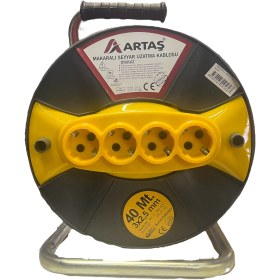 Resim ARTAS Artaş 4lü Elektrik Seyyar Makaralı Uzatma Kablo 3x1.5mm 20mt 