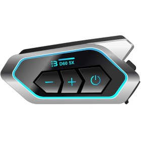 Resim ENAHSEN D60 5X Motosiklet Kask Kulaklığı Bluetooth Intercom 5 Intercom Bağlantılı Uyumlu 
