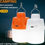 Resim 2 Adet LiHangStar Taşınabilir LED Kamp Lambası, USB Dış Mekan Asma Kancalı, 3 Aydınlatma Modu (Ayarlanabilir) - Acil Durum Power Bank Uyumlu, Çadır Işığı için Kamplar, Barbeküler ve Afet Halindeki İhtiyaçlar (Beyaz & Turuncu) - USB, Kamp Lambası, Kamp Işığı, Kamp Feneri, Kamp Malzemeleri, Kamp Lambası, Kamp Lambası, El feneri, Kamp Malzemeleri ve Ekipmanları, Kamp Malzemeleri, El Feneri, Acil Durum Işığı, Küçük Çadır Lambası, Kamp Feneri, Çadır Sıcak Işık, Kamp Feneri, 