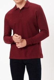 Resim Genel Markalar Bordo Polo Yaka Uzun Kol Çocuk Okul T-shirt 