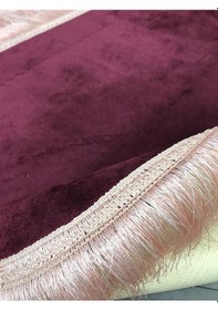 Resim Bonny Home Pera Mürdüm 3'lü Banyo Paspası Seti Kaymaz Tabanlı Saç Mürdüm 