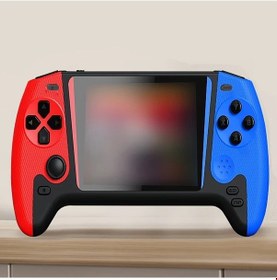 Resim Elmpaly Sıdakeye Retro El Oyun Konsolu 3.5 İnç Ekran Çift Kumanda Şarj Edilebilir Usb Kırmızı Mavi 