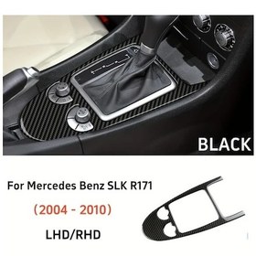Resim Hightower Mercedes Benz Slk R171 2004-2010 Orta Konsol Vites Karbon Fiber Sticker Siyah Lhd Rhd 