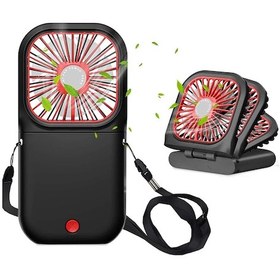 Resim Mini Taşınabilir Usb Şarj Edilebilir Vantilatör - 7 Kanat - 3 Hız Siyah, 