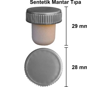 Resim Afracam 750 ml Yeşil Şarap Şişesi Gri Sentetik Mantar Tıpalı ve Bordo Kapüşonlu Dibi Çukur Cam Şişe 6 Adet 