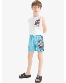 Resim Defacto Erkek Çocuk Marvel Comics Deniz Şortu E5552a825hsbe510 Mavi 
