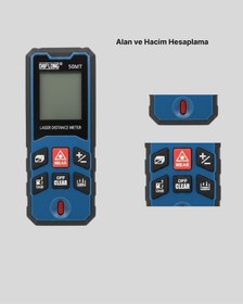 Resim Profesyonel Lazer Metre Hassas Ölçüm Ve Dijital Ekran 