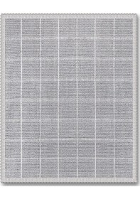 Resim Basıd Grıd Doğal Pamuklu 2'li Banyo Paspas & Halı Seti 60x100 50x60 Gri Gri 