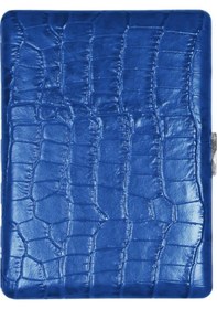 Resim Pearl Japan Cosmos Deri Uzun Sigara Tabakası Croco Mavi 9lu 