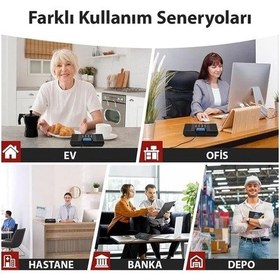 Resim Hello F60d Dc 5v 1a Kablosuz Intercom Sistemi 18 Kanal Kapalı Devre Sesli İletişim Çözümü 