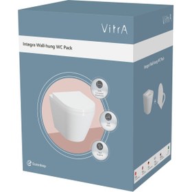 Resim VitrA Integra 7060B003-6189 Asma Klozet ve Klozet Kapağı Seti, Beyaz 