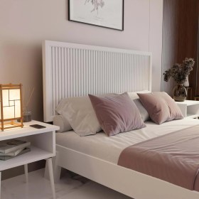 Resim Renazzo Alaz Model Beyaz Renk Ahşap Tek Başlık ( Dikey ) 