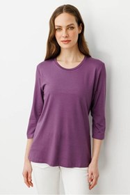 Resim Desen Kadın Penye 26YDSN23790 - Saks / XL 