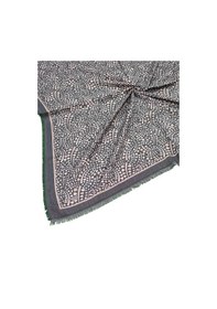Resim Mim Eşarp Ebruli Kışlık Desenli Eşarp 95x95 Cm Koyu Gri 