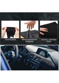 Resim Suni Deri Yapışkanlı Alkantara Döşemelik Kumaş 48 Cm X 100 Cm Kre 