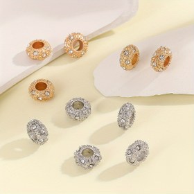 Resim 5 adet Set Çok Yönlü Moda Çok Renkli El Sanatları Moda Taşlı Tekerlek Boncuk Düz Boncuk Boncuk Kolye Bileklik Düğme Süsü Kolye Boncuk Yaratıcı DIY Aksesuarları 