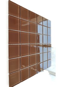 Resim MozaiKristaL Tüm yüzeyler için Sütlü Kahve 30x30cm. Fileli Kristal Mozaik. ( 1 m2 Fiyatıdır. ) 