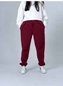 Resim Cocopelli Şardonlu Bordo Kadın Jogger Eşofman Coc2537 