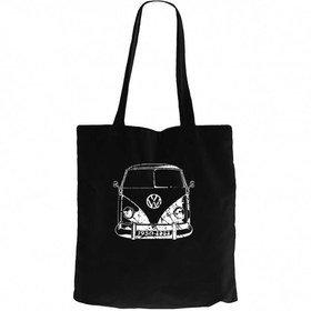 Resim Volkswagen Van BW 1957 1968 Siyah Fermuarlı Bez Çanta Gabardin - Siyah 