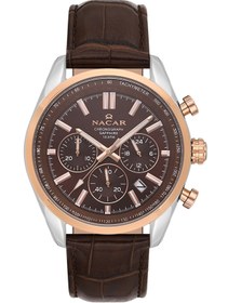 Resim Nacar SAFİR CAM SPOR KAHVERENGİ ERKEK KOL SAATİ NC34-290713-EKL2 