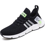 Resim Siyah Yüksek Kaliteli Spor Ayakkabı Erkekler Nefes Moda Unisex Koşu Tenis Ayakkabısı Rahat Rahat Ayakkabılar Kadın Tênis Masculino Mulher Siyah 