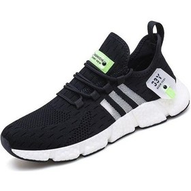 Resim Siyah Yüksek Kaliteli Spor Ayakkabı Erkekler Nefes Moda Unisex Koşu Tenis Ayakkabısı Rahat Rahat Ayakkabılar Kadın Tênis Masculino Mulher Siyah 