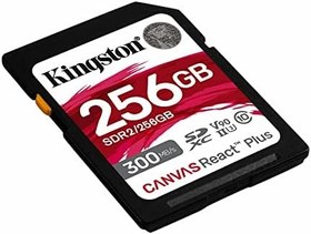 Resim Kingston 256GB SDXC REACT PLUS UHS-II 300R/260W U3 V90 FULL HD/4K/8K 