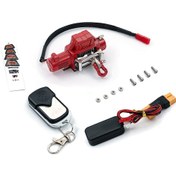 Resim Xiyyadms "1/10 1/8 Rc Araçlar İçin Kırmızı Alüminyum Vinç Seti Xt60 Bağlantılı, 5-7.4v " 