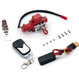 Resim Xiyyadms "1/10 1/8 Rc Araçlar İçin Kırmızı Alüminyum Vinç Seti Xt60 Bağlantılı, 5-7.4v " 
