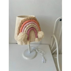 Resim Bebek Çocuk Odası El Yapımı Makrome Abajur Modeli 