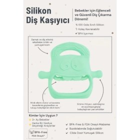 Resim K-Yonlineticaret Açık Yeşil Bebek Silikon Diş Kaşıyıcı 