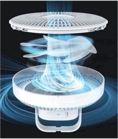 Resim Usb Güç Bankası Tavan Vantilatörü 3 Dişli Duvar Ventilador, Beyaz 0765 Beyaz 