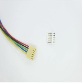 Resim Sanec 2,54mm 6 Pin 2510 Kablolu Dişi Konnektör + 180d Erkek Pcb Tipi 10cm - 0,50mm - Çift Taraflı 