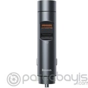 Resim Baseus 18W hızılı Şarj Column Bluetooth 5.0 Araç MP3 Dual Usb Araç Şarjı 
