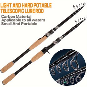 Resim Ultra Hafif Teleskopik Balıkçılık Çubuğu Konfor Tutamağı ile - Yüksek Karbon Fiber, Tüm Sular için Hassas Uç, 1.8M-3.0m/5.91Ft-9.84ft 