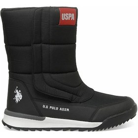 Resim U.s. Polo Assn. Clark Cırtlı Sıcak Astarlı Uzun Kadın Kar Botu Siyah 