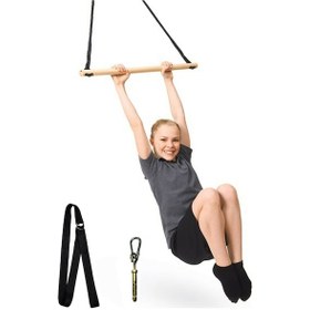 Resim Indirimsmart Bundera Duyusal Ahşap Trapez Salıncak Çocuk Aktivite Salıncağı Siyah 